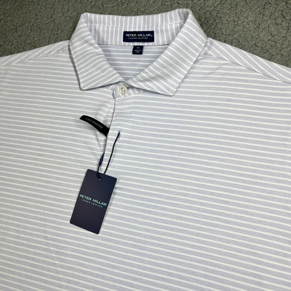 Peter Millar Other - Peter Millar Crown Crafted Polo Shirt XL Tailored Fit Purple Stripe MS25XK56E
